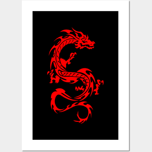 Red The Dragon Logo Posters and Art